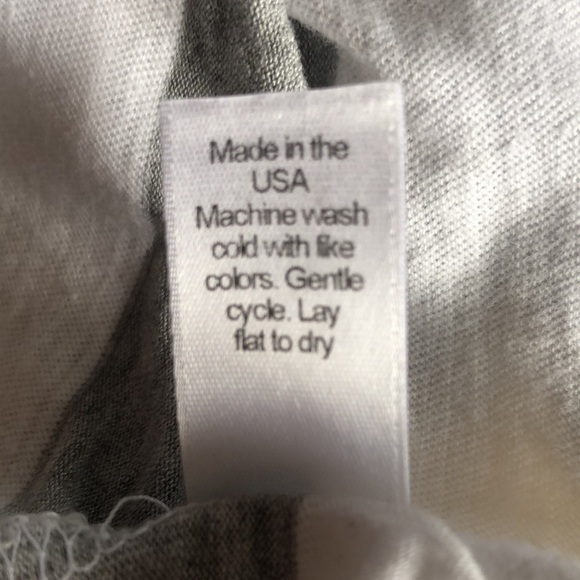 Michael Stars White Gray Yellow Stripe T-Shirt - Picture 8 of 8